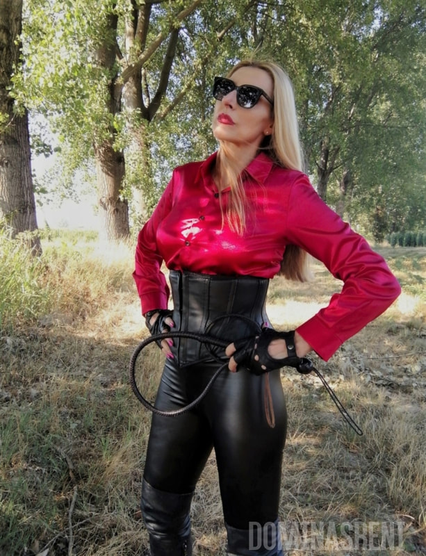 red satin blouse